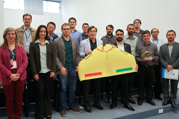 Photography of the project authorization Solemnity at ANAC, with XMobots and ANAC teams.